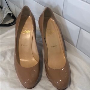 Christian Louboutin nude pumps